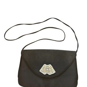 Givenchy Vintage Black Crossbody Bag with Beaded Accent